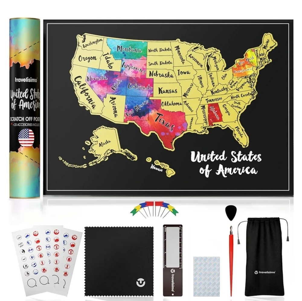 NIB travelismo USA travel map